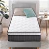 Zinus Materasso Singolo 90x190 cm - Hybrid - Altezza 25 cm - Tight Top - Materasso Memory Foam e Molle Insacchettate - Certificato OEKO-TEX - Comfort Ergonomico