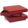 Dmora Tavolino da Salotto Weilburg 70x70x39h cm Rosso Forma Irregolare Materiale Piano in Legno Nobilitato, Colore Ripiano Rosso