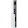 13Casa Atena Z02 Colonna Bagno, 30 x 25 x 150 H Cm, Faggio, Bianco, Melamina