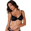 Lovable Reggiseno con Ferretto in Microfibra | Coppe Invisibili Senza Cuciture | Supporto Naturale Dual Beauty System | Millenium Equilibre Donna, Nero, 34 / 3C