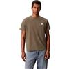 Calvin Klein Maglietta Classica da Uomo SS Badge 30S Lv04Rc272G, Beige (Verde Oliva), XXL