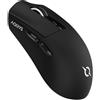 Nikcorp Mouse da gioco wireless, precisa, leggera, ergonomica, nera, 56g