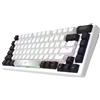 Nikcorp Tastiera meccanica da gaming compatta, 75%, con illuminazione RGB, bianco e nero