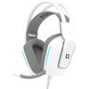 Nikcorp Cuffie da gaming cablate, audio surround 7.1, comfortevoli, colore bianco, lunghezza cavo 1,5 metri