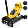 VEVOR - Sollevatore idraulico da officina con portata di 3 t, sollevatore piatto in acciaio con pompa a pistone singolo a sollevamento rapido e pedale, sollevatore per SUV e pick-up, corsa da 13 a 50 cm, sollevatore da competizione