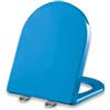 Brigtviee Copriwater Forma U/D, Sedile WC Coperchio WC con Chiusura Ammortizzata, Tavoletta WC Universale con Sgancio Rapido, Facile da Montare e Pulire, Polipropilene, 46x36cm, Blu