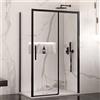 OLIMPO DOCCE - Box doccia due lati con profili neri scorrevole cristallo 6mm h195 LAGOA DUO - 70x120