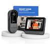 Winnes VideoCitofono Senza Fili Esterna 1080P Impermeabile Video Campanello Senza Fili con 4,3'' IPS Schermo,Winnes Video Citofono con Telecamera Visione Notturna,Audio Bidirezionale Senza WiFi o APP