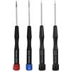 Uacen Set di cacciaviti Pentalobe di precisione 4 pezzi P2 P5 P6 5 punti 5 stelle 0.8mm, 1.2mm e 1.5mm o Ts1 Ts4 Ts5 e Torx T5 per riparazione dell'aria di iPhone Macbook Pro