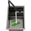 Taozhiyy Lavello da incasso in acciaio inox, piccolo, 45 x 30 x 23 cm, 1 lavandino, lavello da incasso, lavello in acciaio inox con rubinetto pieghevole e dispenser di sapone, per negozi di dessert, caffè