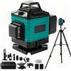 TICFOX Livella Laser Autolivellante 16 Linee, 4x360° Professionale Livello Laser Verde luminosità regolabile IP54 impermeabile batteria 4800 mAh laser a linee per lavori edili e fai da te