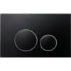 Mino Plus Placca di Comando WC,Placca di Comando a Doppio Pulsante,Dimensioni 245×162 mm,Adatto alla maggior parte dei WC,Completa di Set di Leve di Scarico e Telaio di Montaggio (B-Nero)