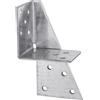 Parotec 10 Pezzi Angolo Universale per Travi Destro per Carpenteria Speciale per Costruzioni, Montaggio Travi in Legno, Fissaggio in Acciaio Zincato, Supporto Angolare 100 x 50 x 40 x 2,5 mm