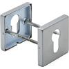 Generic Rosetta per chiavi in acciaio inox opaco APECS per porte interne ed esterne, cilindro profilato | barba colorata