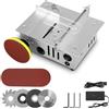 TICFOX Mini sega circolare da tavolo con 4 lame, alimentazione a 7 velocità 96W Sega circolare di precisione portatile, lama da 0-15 mm Altezza regolabile per bricolage, legno, modellismo