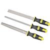 FITOOL Lima per raspa legno da 8 pollici, 3 pezzi, mezzo giro tondo, taglio medio grossa, per legno, pelle, metalli teneri, plastica morbida, raspa manuale 3 pacchi