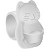 Generic Fermaporta da parete, protezione murale, protezione murale, scudo antiurto, design cuscino, motivo gatto fortunato ed elefante, silenzioso, per la casa e la camera da letto, nero