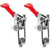 POWERTEC 2PK Toggle Clamp, 1000 lbs Holding Capacity, 334 Adjustable 90 Degree Vertical U Bolt Latch w/Antislip Hand Grip for Woodworking Jigs & Fixtures, Smoker, Tire Carrier, Cabinet (20309-P2)