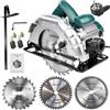 TICFOX Sega circolare 1200 W, sega circolare elettrica cablata 5200 RPM, profondità di taglio 60 mm (90°), 45 mm (45°), motore in rame puro, per il taglio del legno
