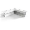 MINUTA PROFILI Angolare Interno per Profilo gocciolatoio Alluminio TOP Per Balconi e Terrazze (Bianco RAL 9010)