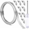 Dexpally 3M Fascette Stringitubo, Acciaio Inox Fascette Metalliche Regolabili, con 8 Elementi di Fissaggio + Cacciavite, per Tubi dell'Acqua, Giardinaggio, Automobilistico