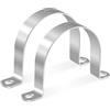 HXJDAM 6 fascette stringitubo a U 80 mm, fascette stringitubo in acciaio inox, supporto per tubo di fissaggio dei tubi del gas, cavi e tubi dell'acqua