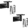SOTECH Set di 2 supporti per corrimano Forge, regolabili a 90°, per corrimano rotondi con diametro di 45 mm (58 x 76 x 61 mm, acciaio nero verniciato a polvere) per un adattamento preciso alle scale e