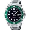 Casio Collection - Orologio da polso da uomo al quarzo Casual bracciale e cassa in Acciaio INOX di colore Grigio display analogico nero - MDV-107D-3A