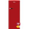 Amica KSR 364 150 R Retro Frigo/Rosso /218 L/Cassetto per verdure/Illuminazione a LED/congelatore