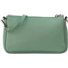 SH Leder, borsa a spalla in vera pelle Jennie, pochette, borse a mano, borsa da sera, 23 x 13 cm, G323, verde acqua, 23 cm (larghezza) x 13 cm (altezza) x 5,0 cm (profondità)