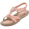 ZDQ Sandali Donna Estive Eleganti Bassi Comodi Basse Casual Bohémien Scarpe Rosa 41 EU = Produttore Taglia 42