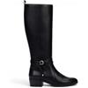 Infinity Leather Stivali alti al ginocchio classici da donna Infinity in pelle nera - Daroca