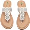 Ataiwee Sandali da donna - comodi sandali con plateau estivi, eleganti infradito, 7007 Bianco, 43 EU
