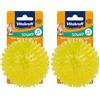 Vitakraft palla riccio, gioco per cane, gioco per cane robusto, con squeaker, in gomma termoplastica, favorisce la circolazione del sangue nelle gengive (1 pz) (Confezione da 2)