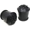 fiXte Heavy Duty - Bastone da passeggio di ricambio per stampella, asta da trekking in gomma, 25 mm, colore: nero