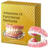 Generico Dentiere Complete Funzionali Adattabili, Dentiere Modellabili con Acqua Bollente, Set in Silicone con Forte Tenuta Aspirante, Accessorio Morbido Semplice da Usare per Uomini e Donne (1 Pezzo)