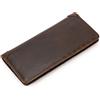 LUUFAN Portafoglio da uomo in vera pelle a lunga durata con tasca con cerniera, vintage, a bifold, porta libretto degli assegni, Taglia libera, Classico