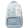 WANWEN Zaino Ita Bag Kawaii, Ita Bag con finestre trasparenti, Zaino Y2K, Zainetto estetico, Zainetto scolastico estetico per ragazze e adolescenti (Blu)