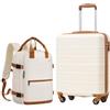 COOLIFE Trolley Bagaglio a Mano 55x40x20, Zaino Bagaglio a Mano 40x30x20