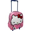 CARTOON Zaino Asilo Trolley 3D Hello Kitty Sanrio 31 cm con Ruote e Zip
