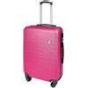 Generico Trolley Bagaglio a mano ultra leggero in ABS dimensioni 37 x 20 x 54,5 cm (FUXIA, TROLLEY)