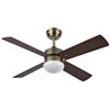 FABRILAMP Ventilatore con motore DC SOFIA Pelle 4 Pale FABRILAMP