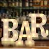 BORDEAG Insegna Luminosa Bar, Lettera Lampada Neon LED Marquee, Luci Segni Illuminati per Pub, Decorazione Da Parete