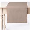 Generico Runner Tavola Maè 50x150 cm 100% Cotone Naturale Runner Decorativo per Tavolo da Pranzo, Consolle e Mobile Ingresso Elegante e Lavabile (Tortora)