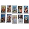 BLUSUPERSHOP ricevi 10 SANTINI RELIGIOSI 10X6 CM CON PREGHIERA DIETRO: MADONNA di lourdes,MARIA FATIMA papa francesco leon SAN PIO PADRE PIO gesu' bambino praga, maria sacro cuore,nativita,san francesco p1