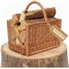 BOGATECO Cestino in vimini con manico quadrato, grande cestino per camino, 51 x 35 x 33, tessuto a mano, cestino in legno rivestito in iuta, cestino per legna da ardere