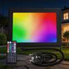Aigostar Faretto LED per esterni da 50W,Faretto LED a colori RGB con telecomando,6 modalità di stroboscopio,modalità DIY,timer,Faretto LED regolabili con spina,IP65 impermeabile per giardino, feste