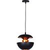BEL AIR HOME - Lampada a Sospensione Bonn Vintage - Regolabile, Leggera, Design Nero e Oro - per Salotti e Sale da Pranzo, Nero, 20 cm, Metallo