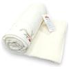 Vico Casa® Telo bagno grande, asciugamano bagno doccia 100x150cm / In 100% cotone, certificato OEKO-TEX/NOELLE BIANCO con disegno floreale