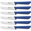 Sanelli, Set di coltelli da cucina seghettati per tavola, carne e pomodori: multiuso Blu